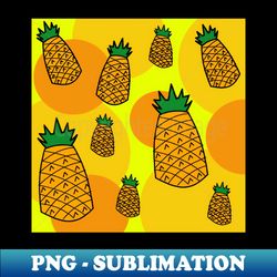 retro pop-art  pineapple pattern - elegant sublimation png download - unlock vibrant sublimation designs