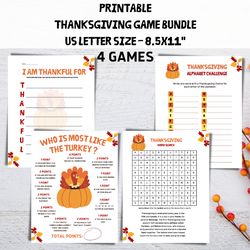 thanksgiving game printable 4 pages, autumn office party game, icebreaker group game, who is like turkey, family game