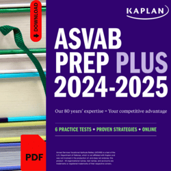 asvab prep plus 2024 2025-6-practice tests proven strategies online video kaplan test prep