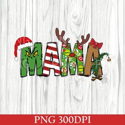retro mama grinch png, vintage christmas grinch png, auntie grinch png, leopard png, mother gift png, gift for her png
