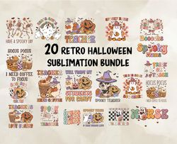 20 retro halloween sublimation bundle, halloween svg, cute halloween, halloween, halloween png 14