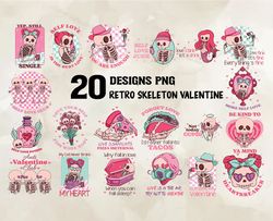 20 designs png retro skeleton valentine, halloween svg, cute halloween, halloween, halloween png 10