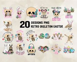 20 designs png retro skeleton easter, halloween svg, cute halloween, halloween, halloween png 09