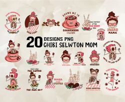 20 designs png chibi selwton mom, halloween svg, cute halloween, halloween, halloween png 06