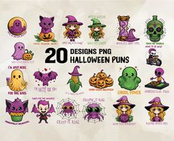 20 design png halloween puns, halloween svg, cute halloween, halloween, halloween png 08