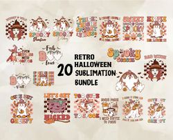 20 retro halloween sublimation bundle, halloween svg, cute halloween, halloween, halloween png 16