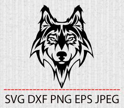 wolf svg,png,eps cameo cricut design template stencil vinyl decal tshirt transfer iron on