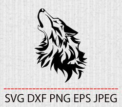 wolf svg,png,eps cameo cricut design template stencil vinyl decal tshirt transfer iron on