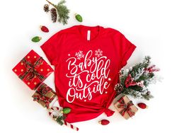 baby its cold outside shirt, santa shirts, christmas squad shirts