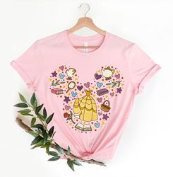 Disney Belle Mickey Head Shirt, Beauty and The Beast Shirt, Disney Princess Shirt