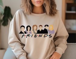 friends sweatshirt, friends group hoodie, chandler bing shirt