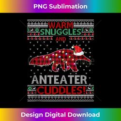 Warm Snuggles And Anteater Cuddles Ugly Anteater Christmas Tank T - Contemporary PNG Sublimation Design - Elevate Your Style with Intricate Details