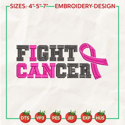 fight cancer embroidery designs, breast cancer embroidery designs, cancer awareness embroidery designs, cancer support embroidery