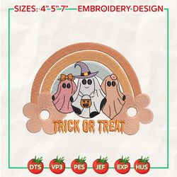 spooky halloween embroidery file, trick or treat embroidery machine design, stay spooky embroidery design