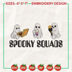 spooky halloween embroidery file, spooky foodie embroidery machine file, stay spooky embroidery design, digital download