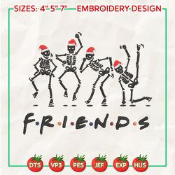 skeleton friend embroidery designs, christmas embroidery designs, friend embroidery designs, skeleton dancing embroidery designs