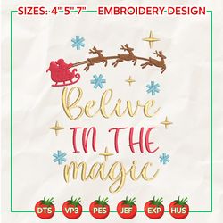 christmas embroidery designs, believe in the magic, merry  christmas embroidery designs, christmas designs
