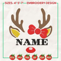 custom name embroidery designs, christmas embroidery designs, merry xmas embroidery designs, reindeer embroidery designs
