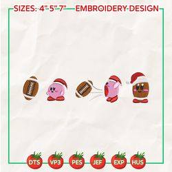 christmas embroidery designs, kirby x rugby ball embroidery designs, christmas 2022 embroidery files, xmas embroidery designs