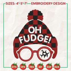 oh fudge embroidery machine design, christmas, a christmas story embroidery design, merry xmas embroidery design