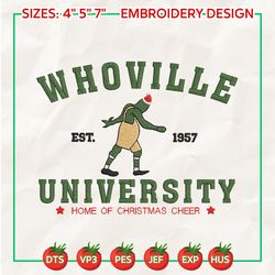christmas 2023 embroidery machine design, green monster university 1957 happy christmas embroidery design, christmas 2023 embroidery design for shirt