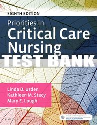 test bank for priorities in critical care nursing, 8th - 2020 all chapters