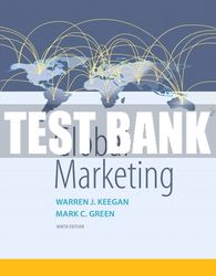 test bank for global marketing 9th edition all chapters