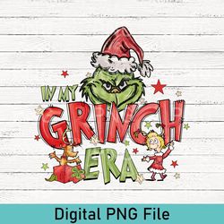 retro in my grinch era download, grinch era png, boujie era png, christmas png, trending christmas, christmas party png
