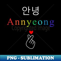 annyeong - retro png sublimation digital download - perfect for creative projects