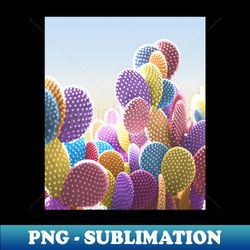 pastel cactus surreal photo in bright confetti colors - trendy sublimation digital download - revolutionize your designs