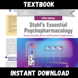 fundamentals of stahl's essential psychopharmacology neuroscientific basis and practical applications 5 instant download