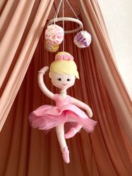 ballerina baby crib mobile ballerina ornament ballerinas nursery mobile girl decor canopy ballerina toy custom mobile