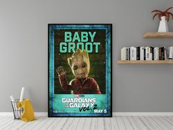Guardians Of The Galaxy Baby Groot Poster - High Quality Silk Wall Art undefined - Room Decor -groot Poster For Gift.jpg