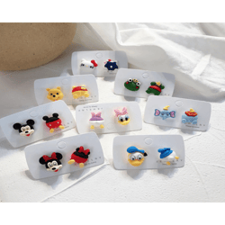 Disney Mickey Mouse Earrings Anime Cartoon Kids Girl Minnie Winnie the Pooh Donald Duck Ear Studs Cute Jewelry Christmas