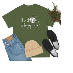 knit happens shirt, funny shirt, grandma knitting shirt, grandma knitting tee, gift for grandma, knitting lover, knittin