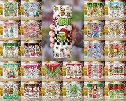 60 design 3d, 2d christmas tumbler sublimation designs, 20oz skinny tumbler bundle wrap, cartoon funny christmas design