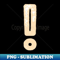 rustic capital letter exclamation mark in cream - decorative sublimation png file - perfect for personalization