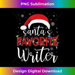 Ugly Sweater Christmas Santa's Favorite Writer - Bespoke Sublimation Digital File - Crafted for Sublimation Excellence
