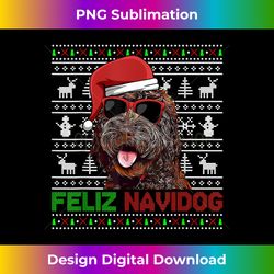 Barbet Dog Feliz Navidog Funny Christm - Eco-Friendly Sublimation PNG Download - Infuse Everyday with a Celebratory Spirit