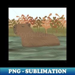 capyble of chilling capybara relaxing - aesthetic sublimation digital file - vibrant and eye-catching typography