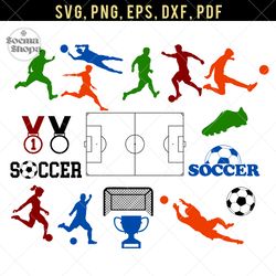football svg, soccer layered cut svg, clipart, bundle svg, compatible with cricut and cutting machine