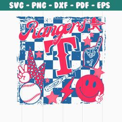 texas rangers blue checkerboard svg graphic design file