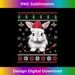 Cute Rabbit Ugly Christmas Sweater Xmas for Adults Kids Tank - Luxe Sublimation PNG Download - Craft with Boldness and Assurance
