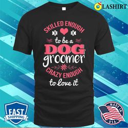 cute dog groomer t-shirt, women dog grooming christmas t-shirt - olashirt