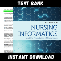 all chapters nursing informatics and the foundation of knowledge 5th edition mcgonigle test bank