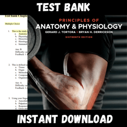 all chapters principles of anatomy and physiology, 16th edition by gerard j. tortora test bank