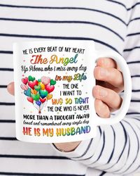 my husband my guardian angel mug, husband coffee mug