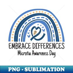 embrace differences - microtia awareness - premium sublimation digital download - fashionable and fearless