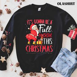 meme toilet paper full moon christmas santa naughty humor t-shirt - olashirt