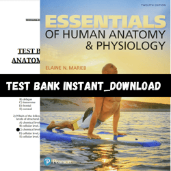 test bank for essentials of human anatomy & physiology 12th edition by marieb pdf | instant download